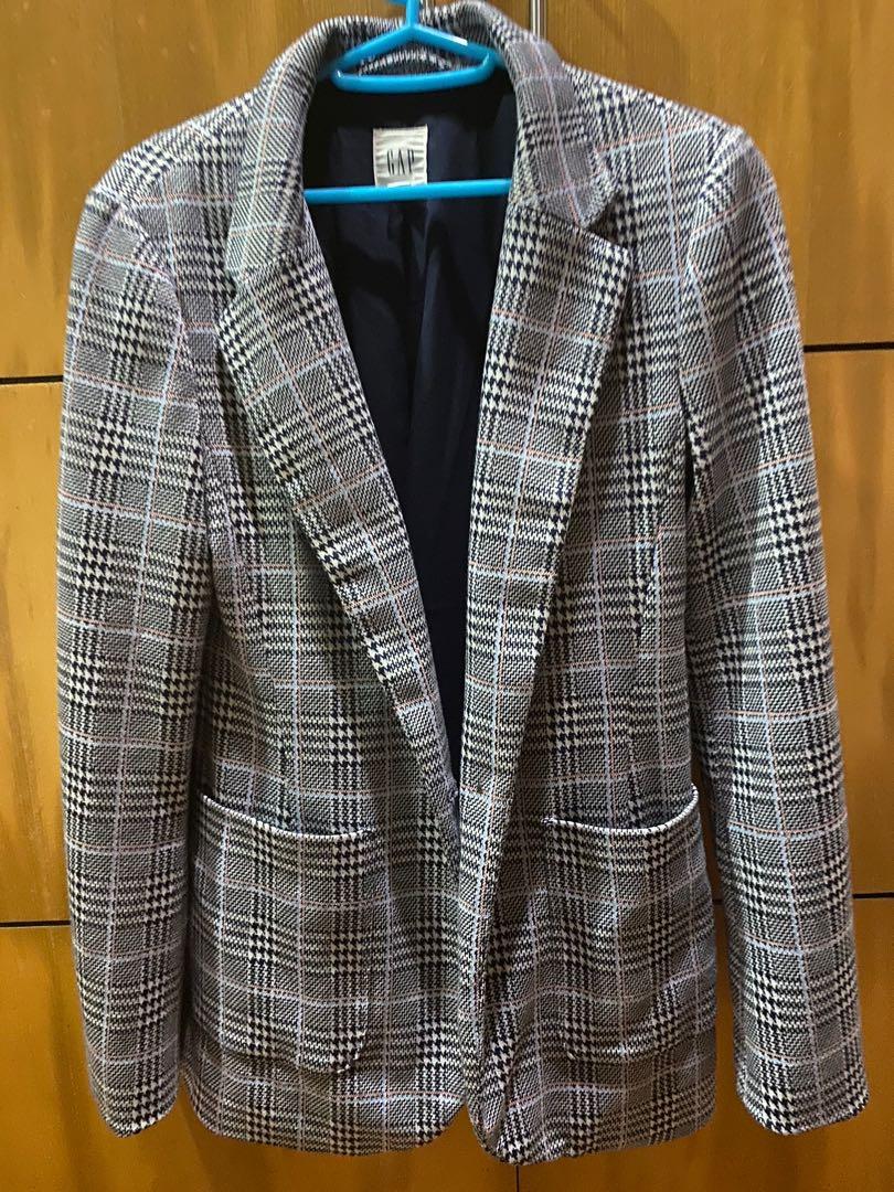 65 off GAP Women s Plaid Modern Blazer Jacket