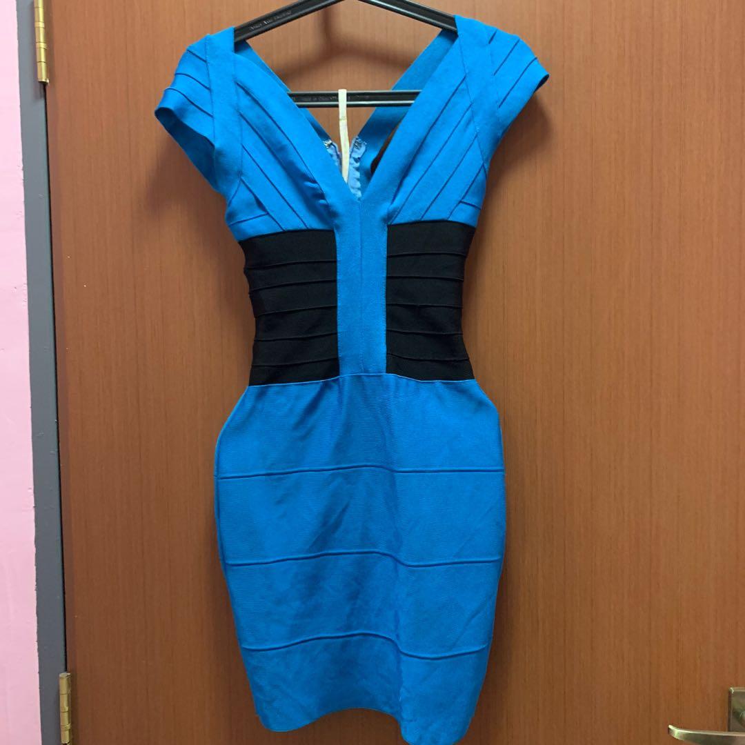 blue bandage dress uk