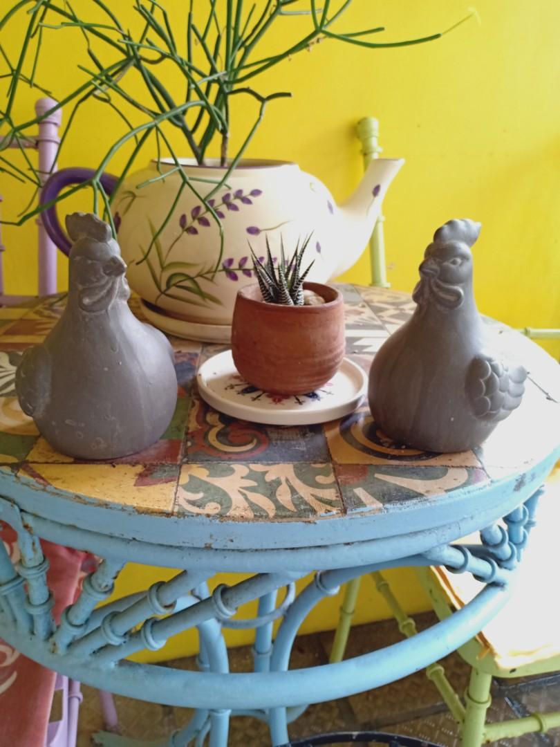 Gray Chicken Garden Decor Home Furniture Home Tools And Accessories On Carousell
