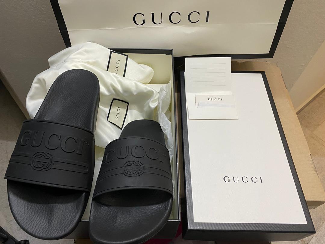 Gucci Sandals with receipt, Men's Fashion, Footwear, Flipflops and Slides  on Carousell