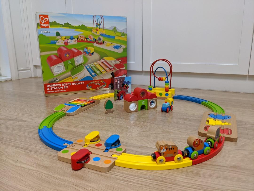hape rainbow route railway