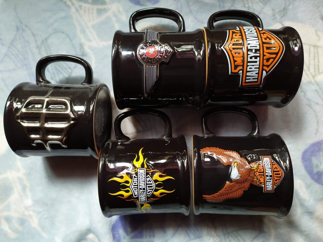 Harley Davidson Collectible Mug Set, TV & Home Appliances, Kitchen