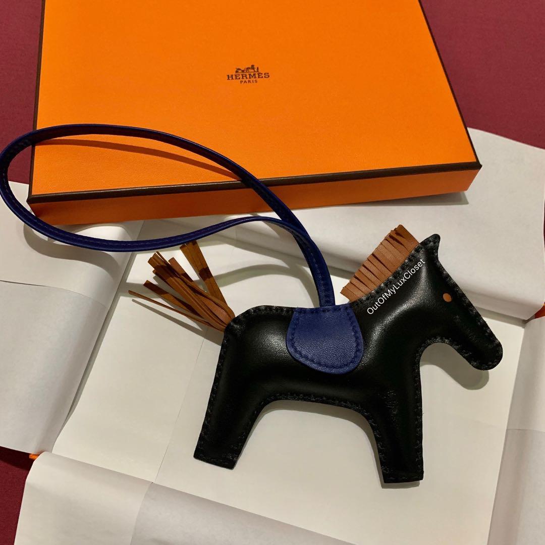 Hermes Rodeo MM Black Gold Blue Sapphire, Luxury, Accessories on Carousell