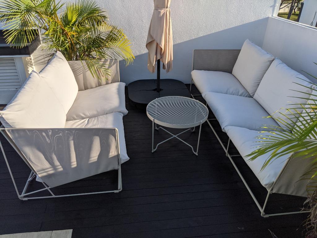 ikea patio outdoor furniture set with parasol havsten like new furniture home living furniture other home furniture on carousell