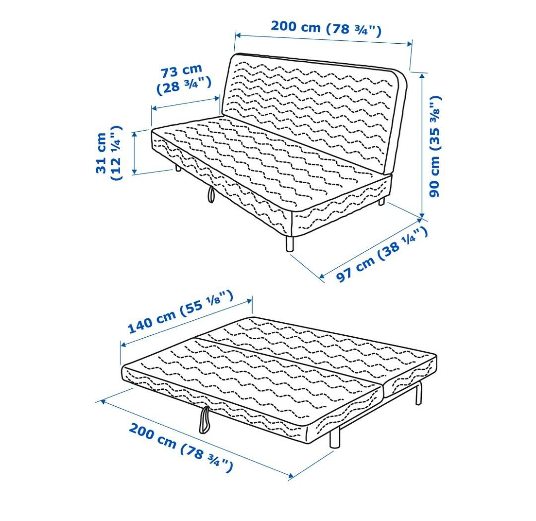 Ikea sofa bed, 傢俬＆家居, 傢俬, 梳化 Carousell