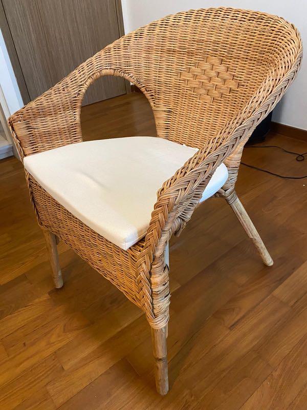 IKEA Wicker Chair, Furniture & Home Living, Furniture, Chairs on Carousell