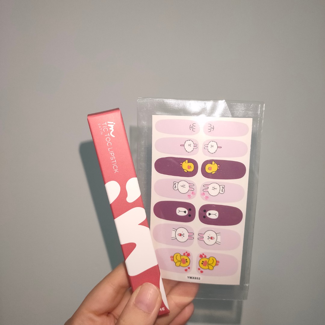 I M Meme Lipstick Nail Sticker Set Korean Health Beauty Makeup On Carousell