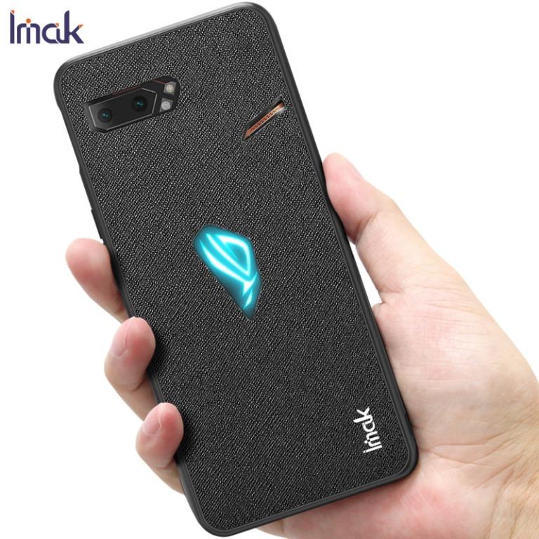 Imak Asus Rog Phone Ii Zs660鱷魚紋碳纖維紋防摔背蓋手機殼保護套lx 5系列華碩 手提電話 電話 平板電腦裝飾 手機 套及手機殻