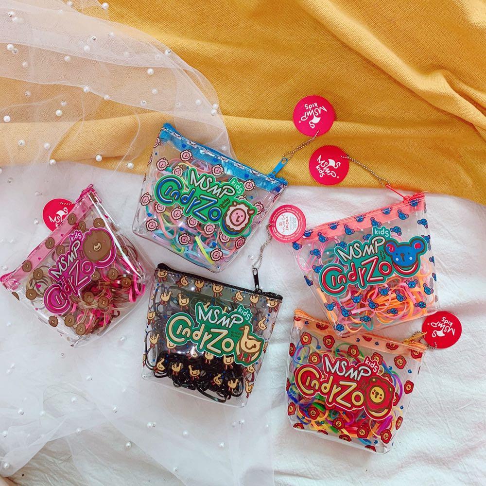Japanese cartoon girl student portable candy color rubber band elastic