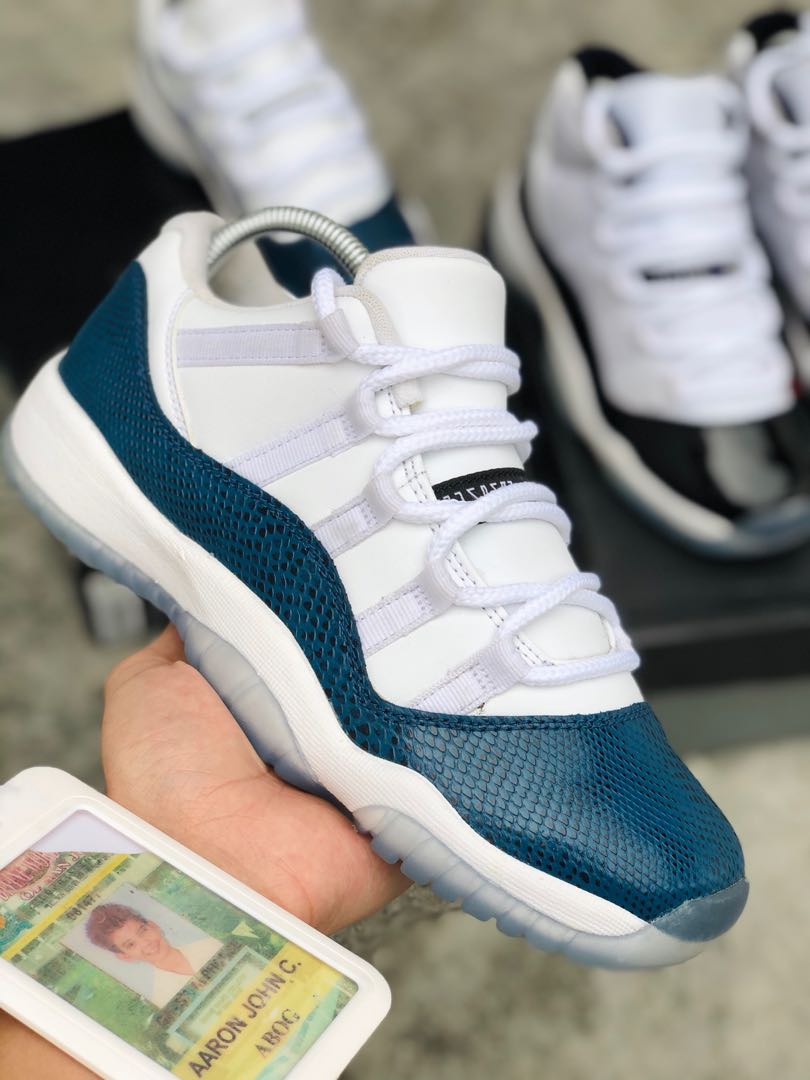 Jordan 11 Low Snake skin size 7y Men s Fashion Footwear
