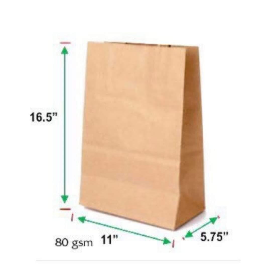 Kraft brown paper bag no handle, Hobbies & Toys, Stationary & Craft