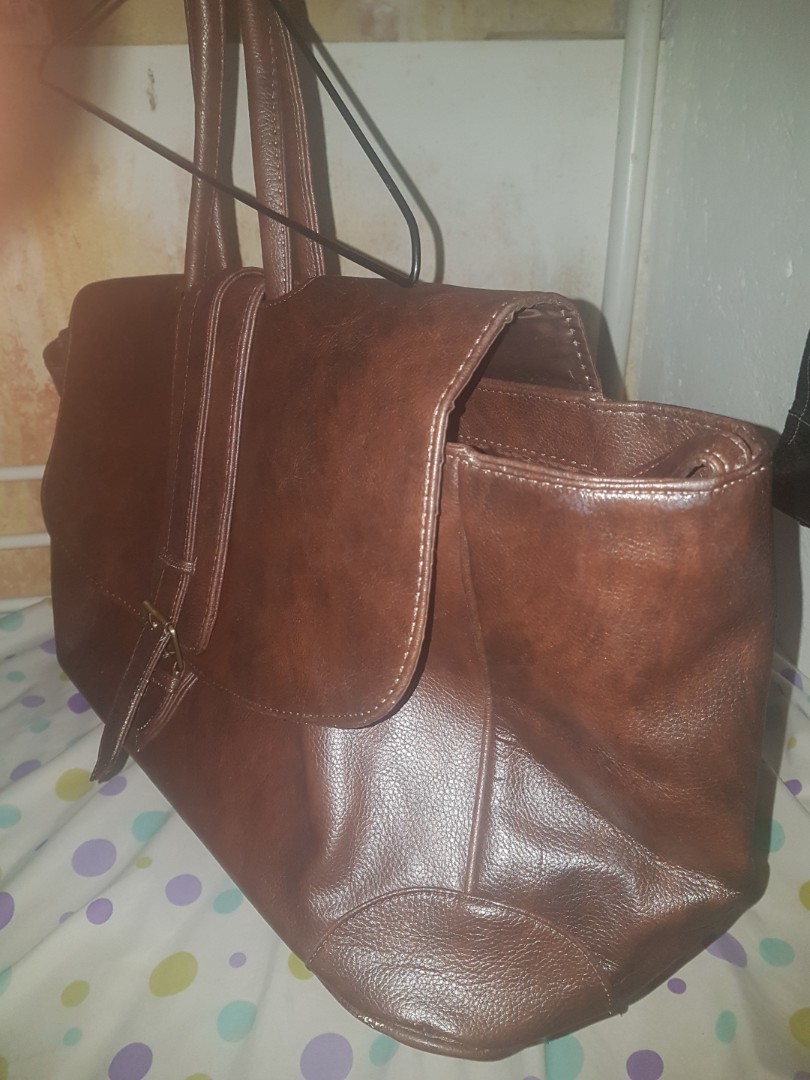 leather hand carry bag