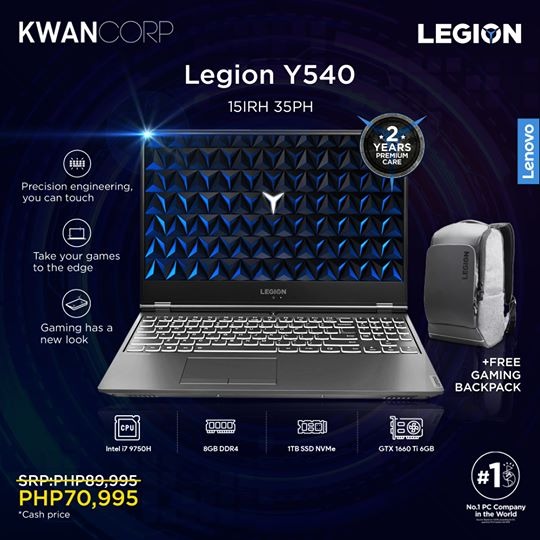 Lenovo Legion Y540 15irh 35ph Intel I7 9th Gen 8gb 1tb Ssd Gtx1660 Ti 6gb 15 6 Electronics Computers Laptops On Carousell