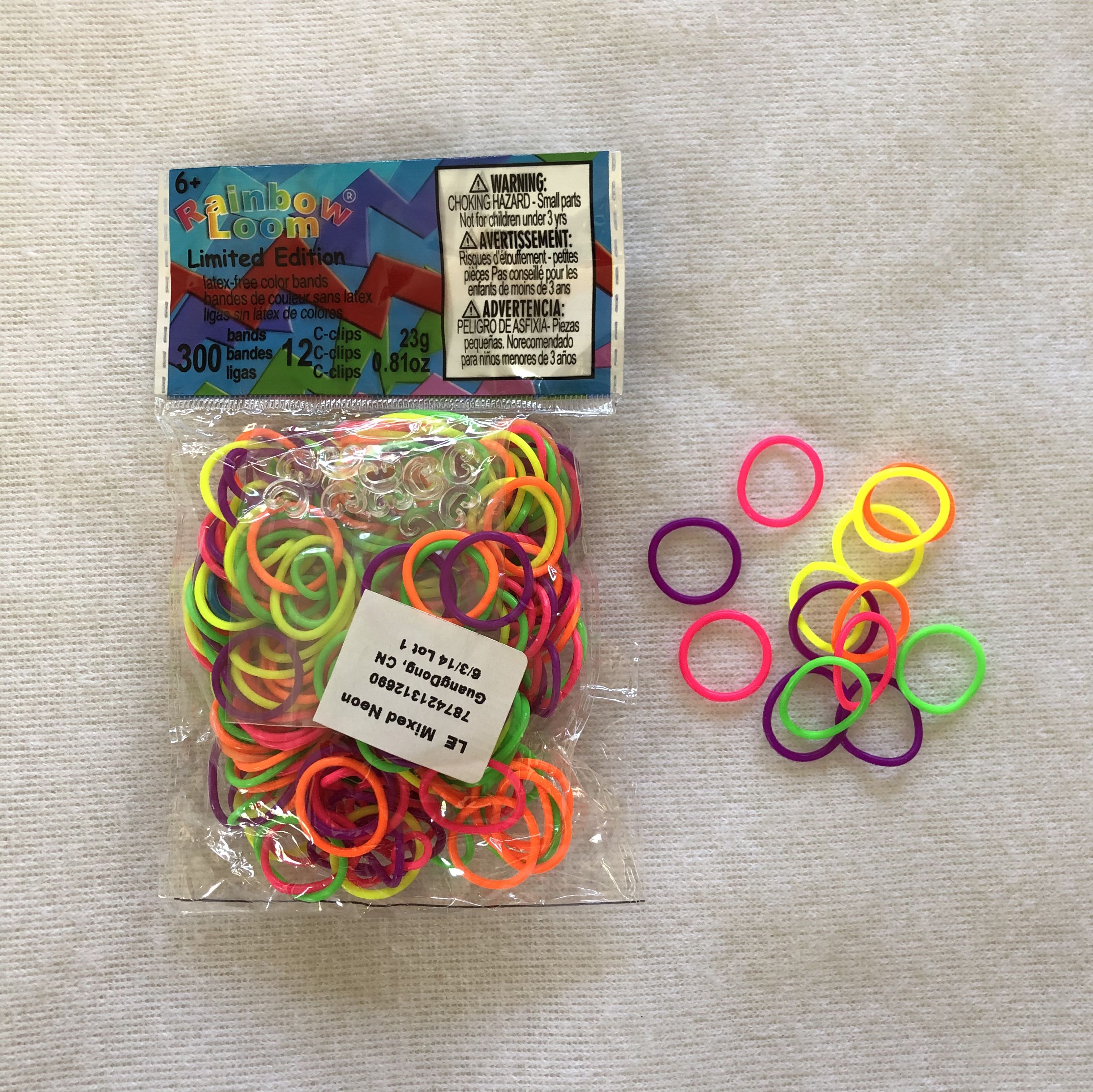 LIMITED EDITION Mixed Neon Rainbow Loom Bands Hobbies Toys