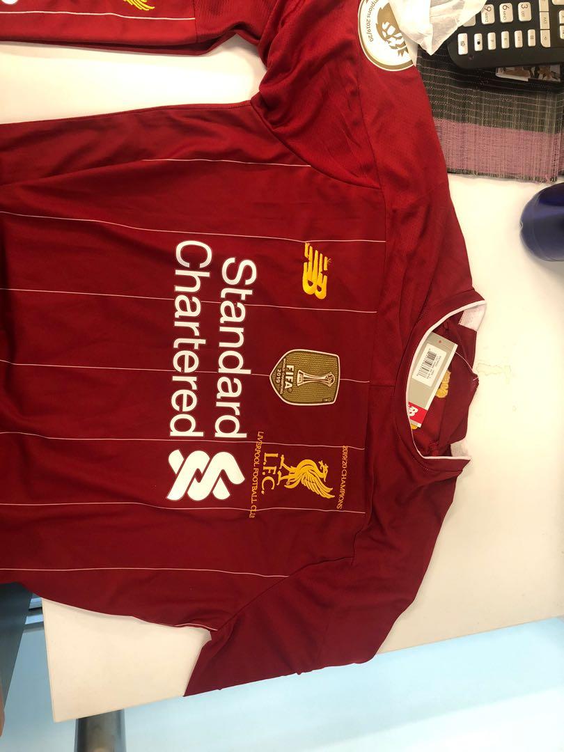 Liverpool jersey EPL patch (Category: Activewear) located in Singapore. Submitted by dlym25 (Listing ID 1020424839, Image 1). Description: Liverpool original patch with world cup logo, players name, EPL champion patch and embroidery .