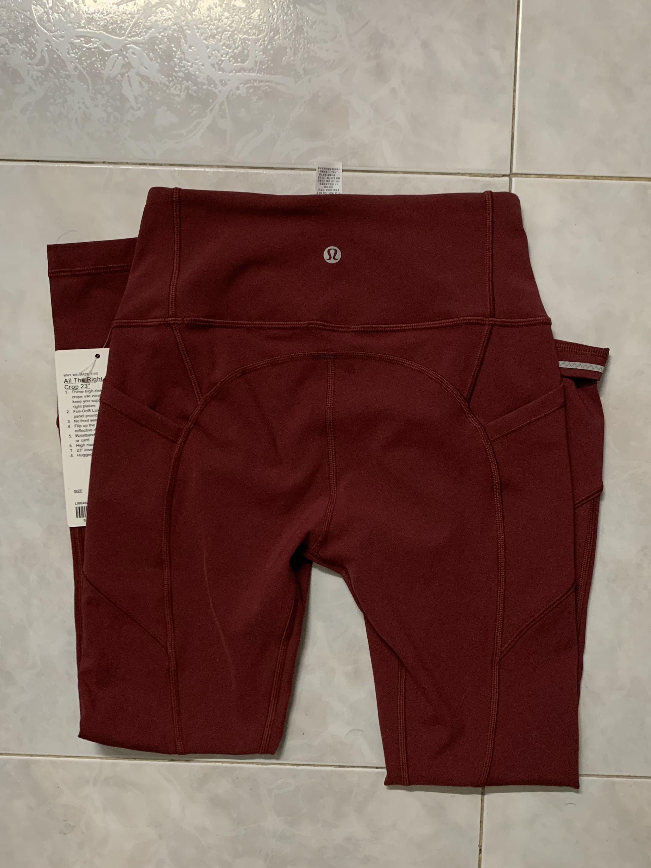Lululemon all the right places crop 23”, Women's Fashion, Activewear on  Carousell