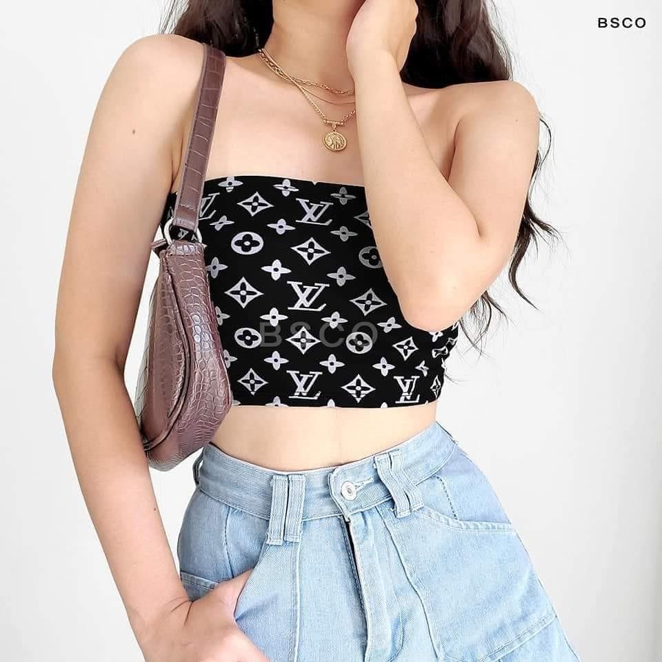 LV Tube Top, Women's Fashion, Tops, Others Tops on Carousell