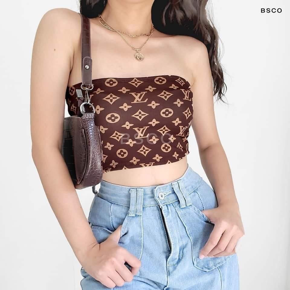 pink LV tube top