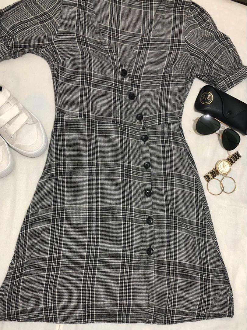 mango plaid dress