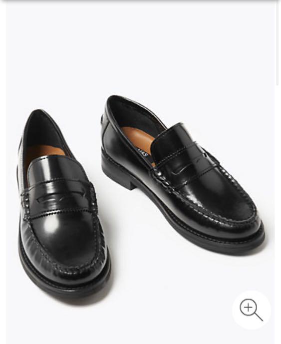 Marks and spencer black loafers clearance