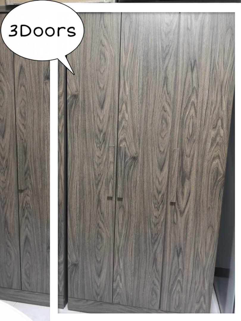 Modern Wooden Cabinet 3 Doors 1 For 78 Compressed Plywood Furniture Shelves Drawers On Carousell