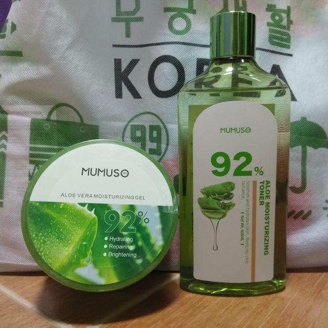 aloe moisturizing toner mumuso