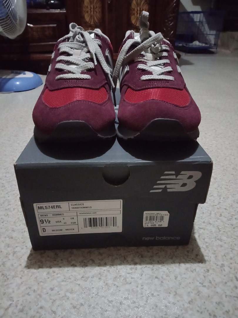 New Balance 574 Red Suede, Men's 