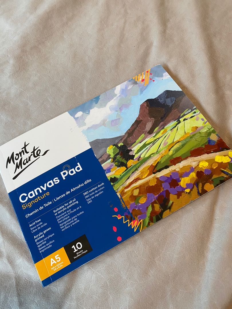 New Canvas Pad Signature (Mont Marte) A3/A4, Hobbies & Toys, Stationery
