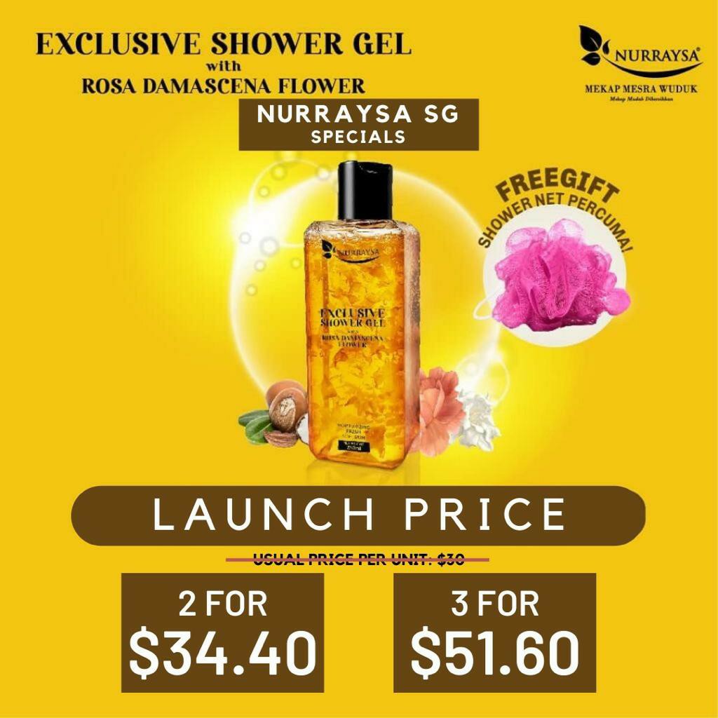 Nurraysa exclusive shower gel, Beauty & Personal Care, Bath & Body