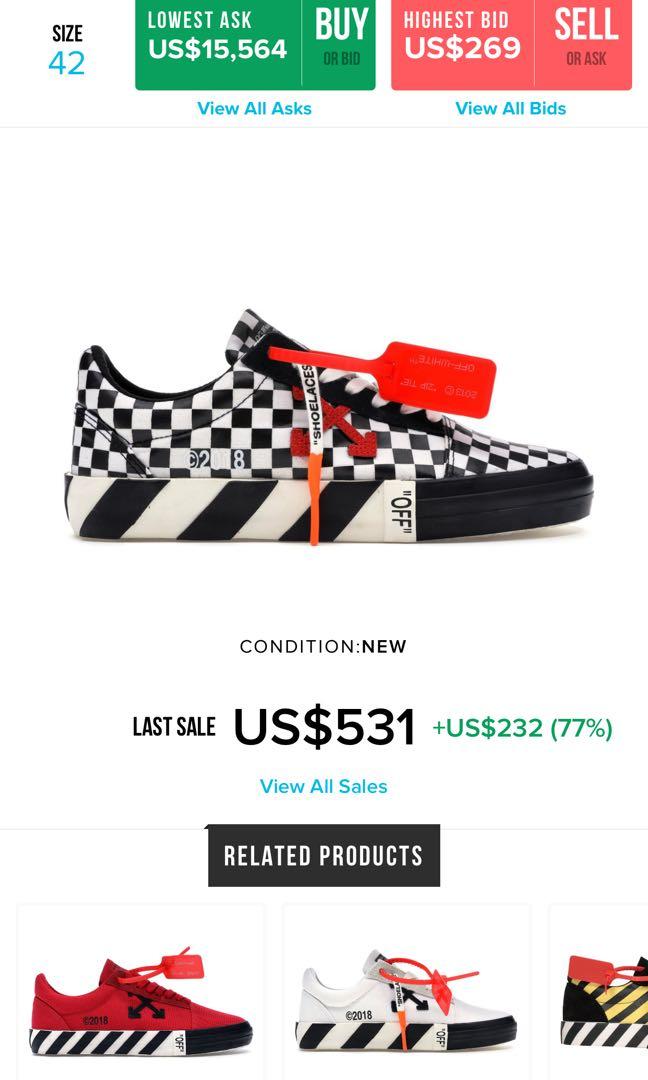off white vulc low checkered