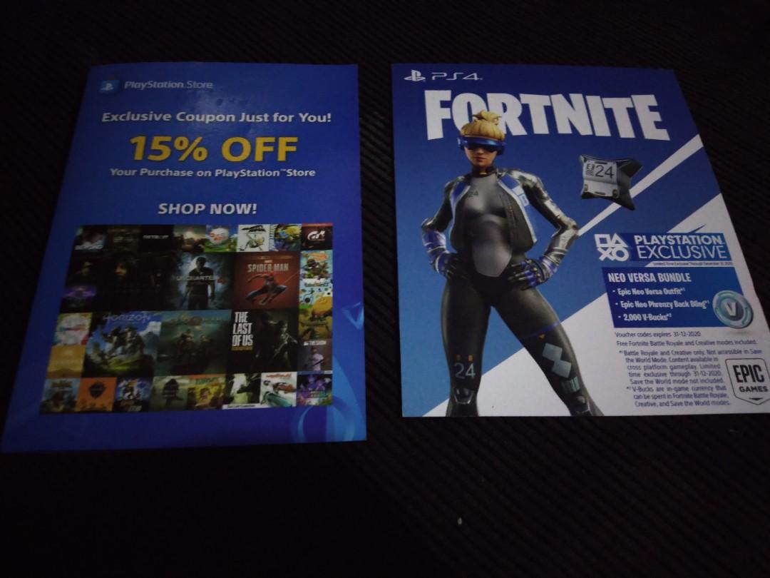 Ps4 Fornite And 15 Off Voucher Code Toys Games Others On Carousell