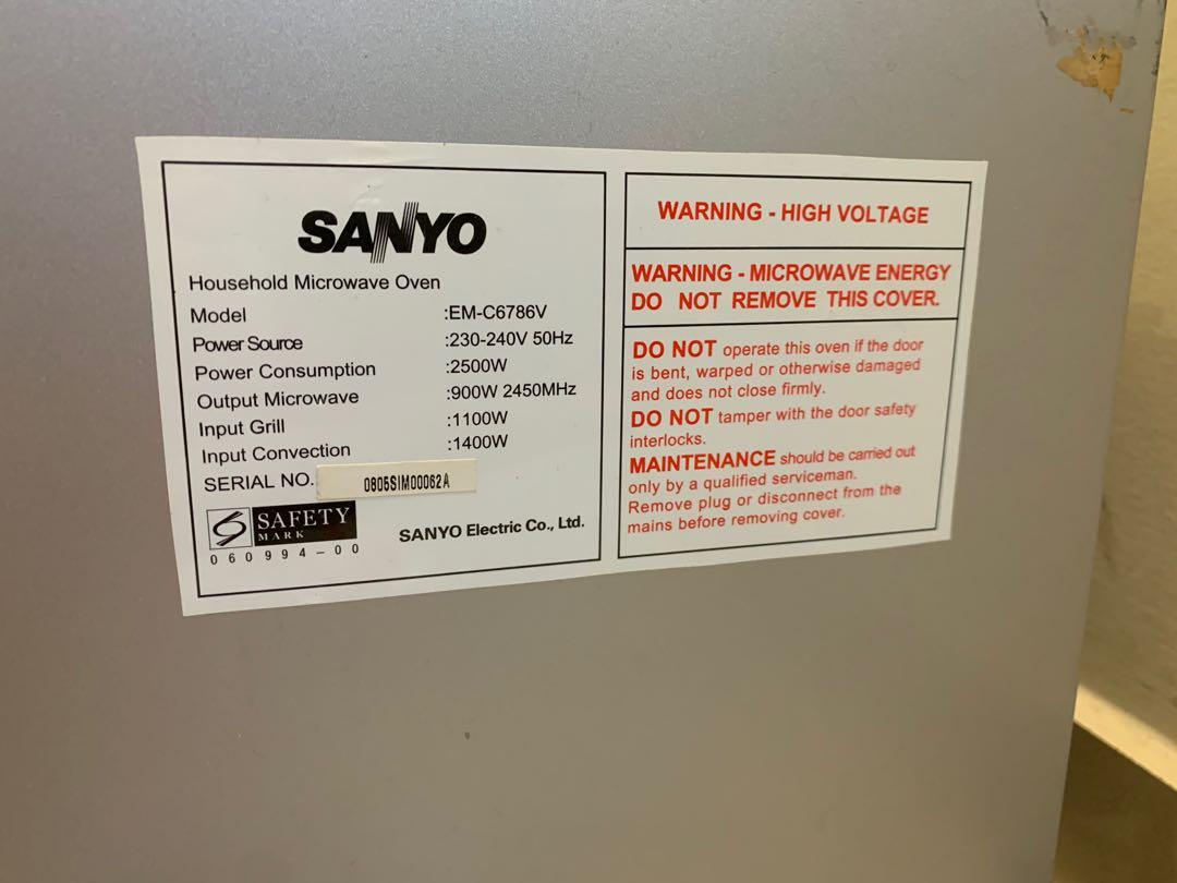 Sanyo Microwave Oven with Convection and Grill EMC6786V, TV & Home