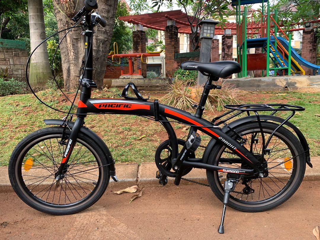 Sepeda Lipat Pacific 2980 Ht Red 20 Olah Raga Sepeda Di Carousell
