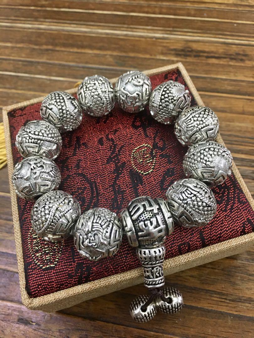 Tibetan silver cheap dragon bracelet