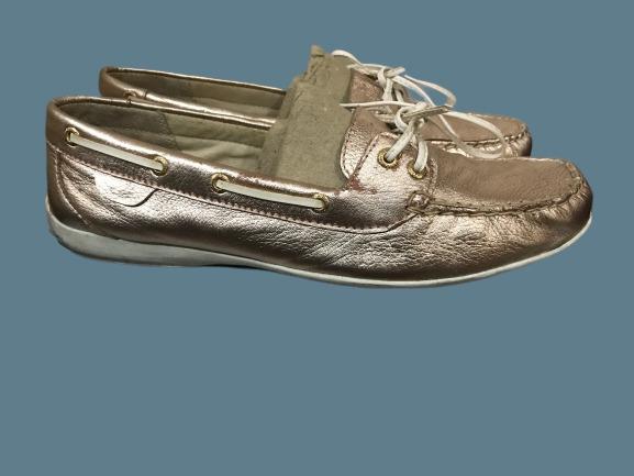 sperry metallic gold boat shoes