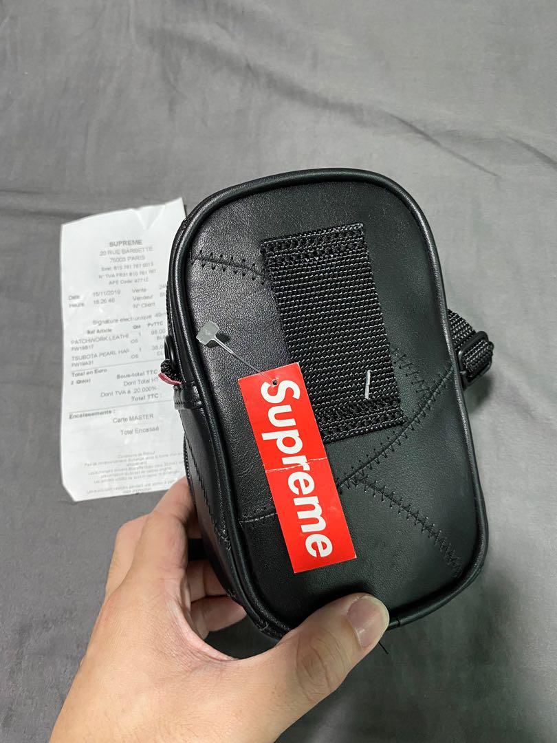 Supreme Patchwork Leather Small Shoulder Bag 'Black