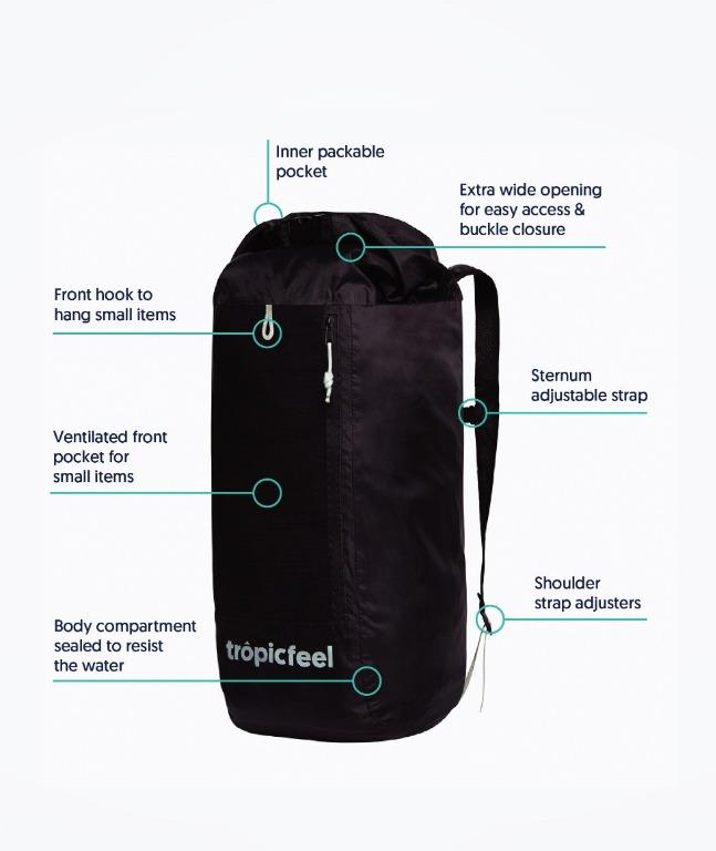 Tropicfeel Cruiser Backpack Black 20L, Sports, Other ...