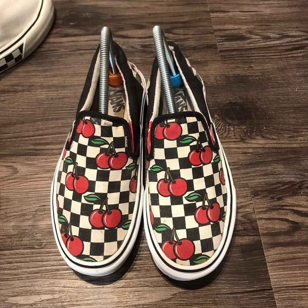 arm gentage henvise Vans Cherry Checker Slip On, Women's Fashion, Shoes on Carousell