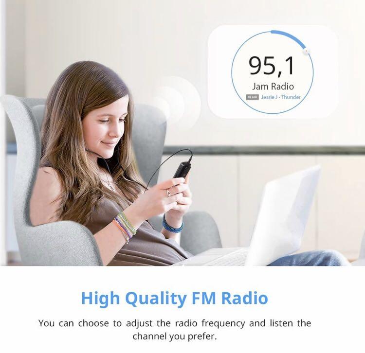 Victure Bluetooth MP3 Player 16GB Clip Sport Portable Lossless Sound Hi