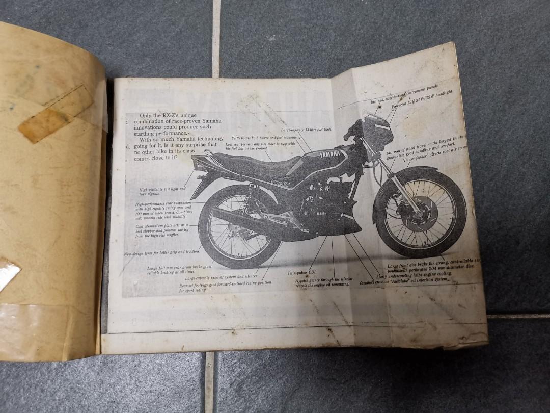 Yamaha RXZ Manual/ Parts Catalogue/ Printout, Motorcycles, Motorcycle
