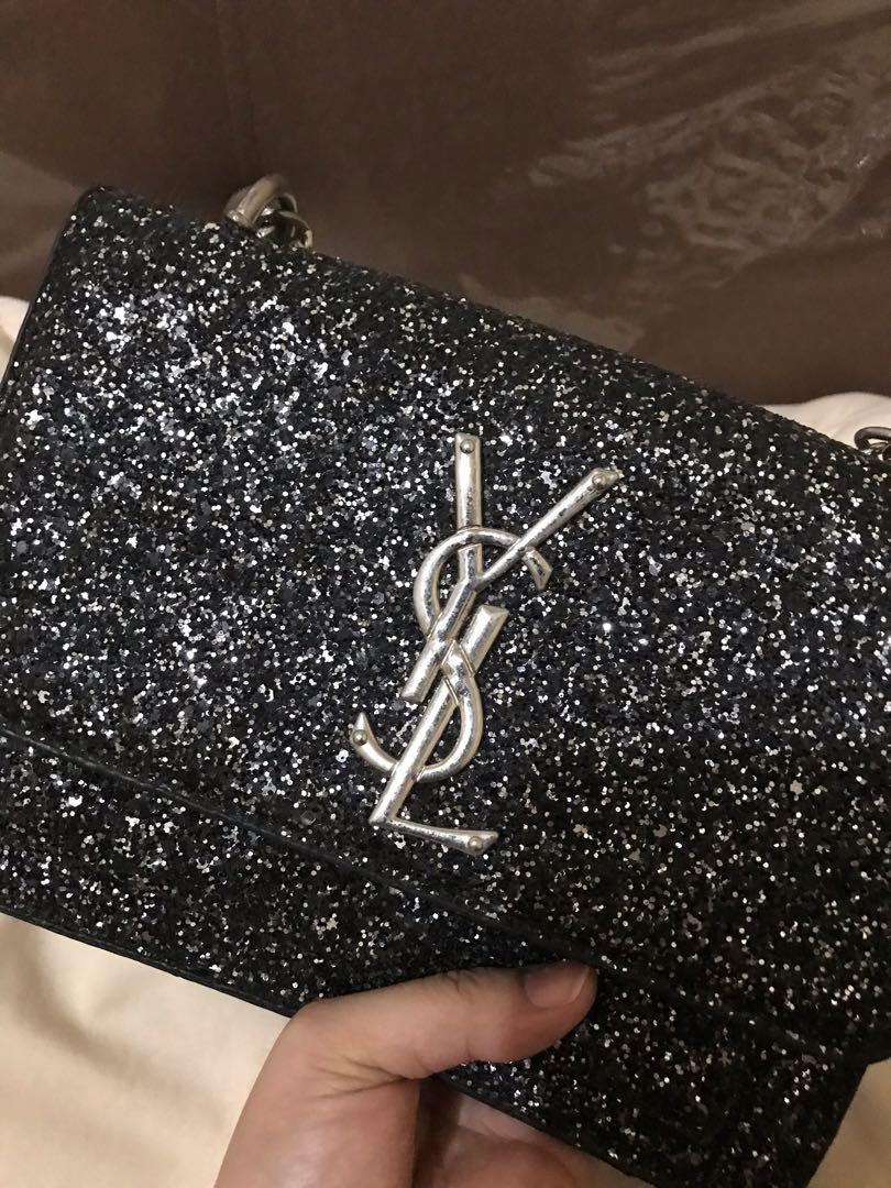 glitter ysl bag