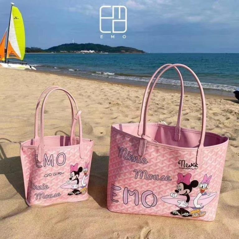 39 Pink Micky Mouse Emo Goyard Tote Bag Korea Fashion Women Handbag Women S Fashion Bags Wallets On Carousell