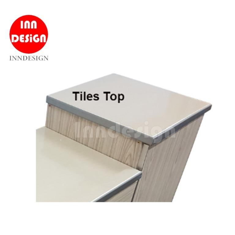 4ft kitchen cabinet with tiles top - comes with drawer ...