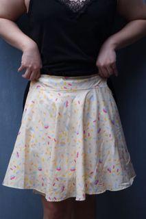 Abstract pastel skirt