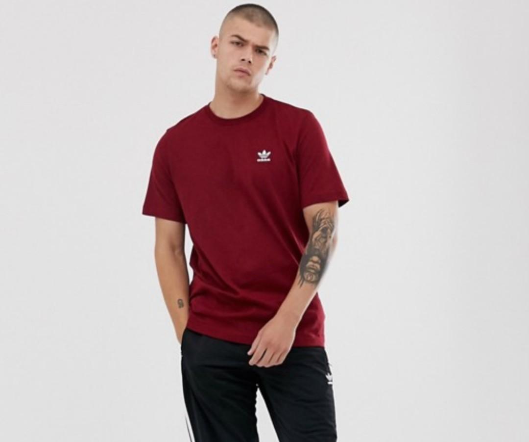 Adidas originals t best sale shirt burgundy