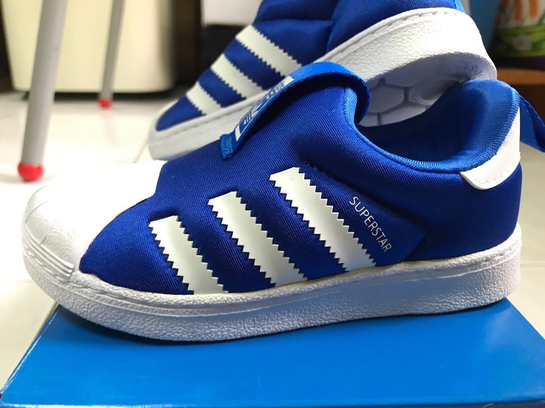 Adidas superstar top blue colour