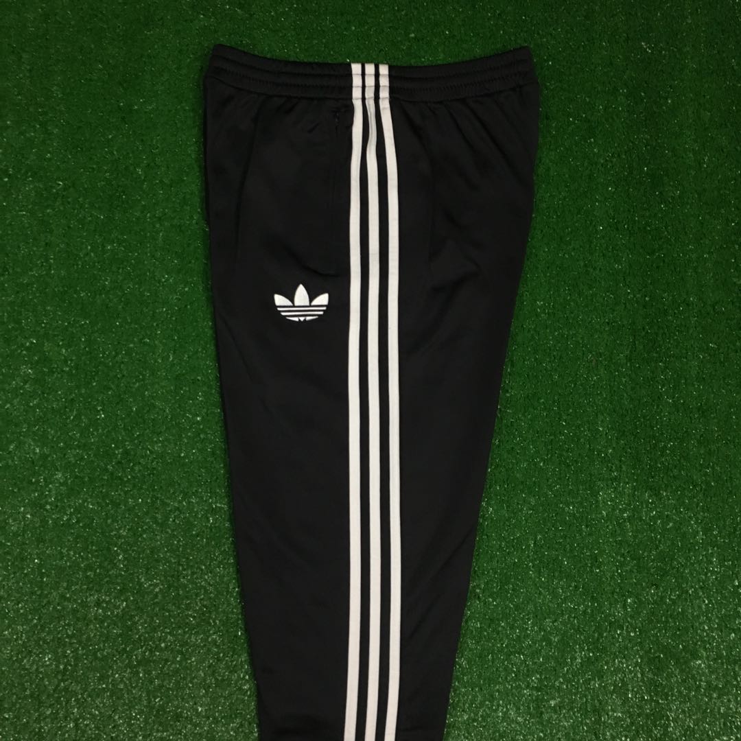 Adidas Trefoil logo Trackpants w pocket ankle zip black