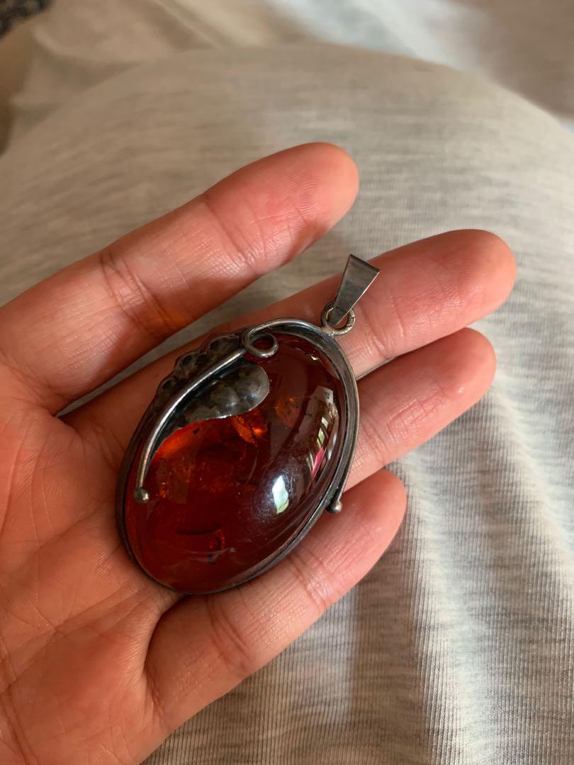 Antique hot sale amber pendant