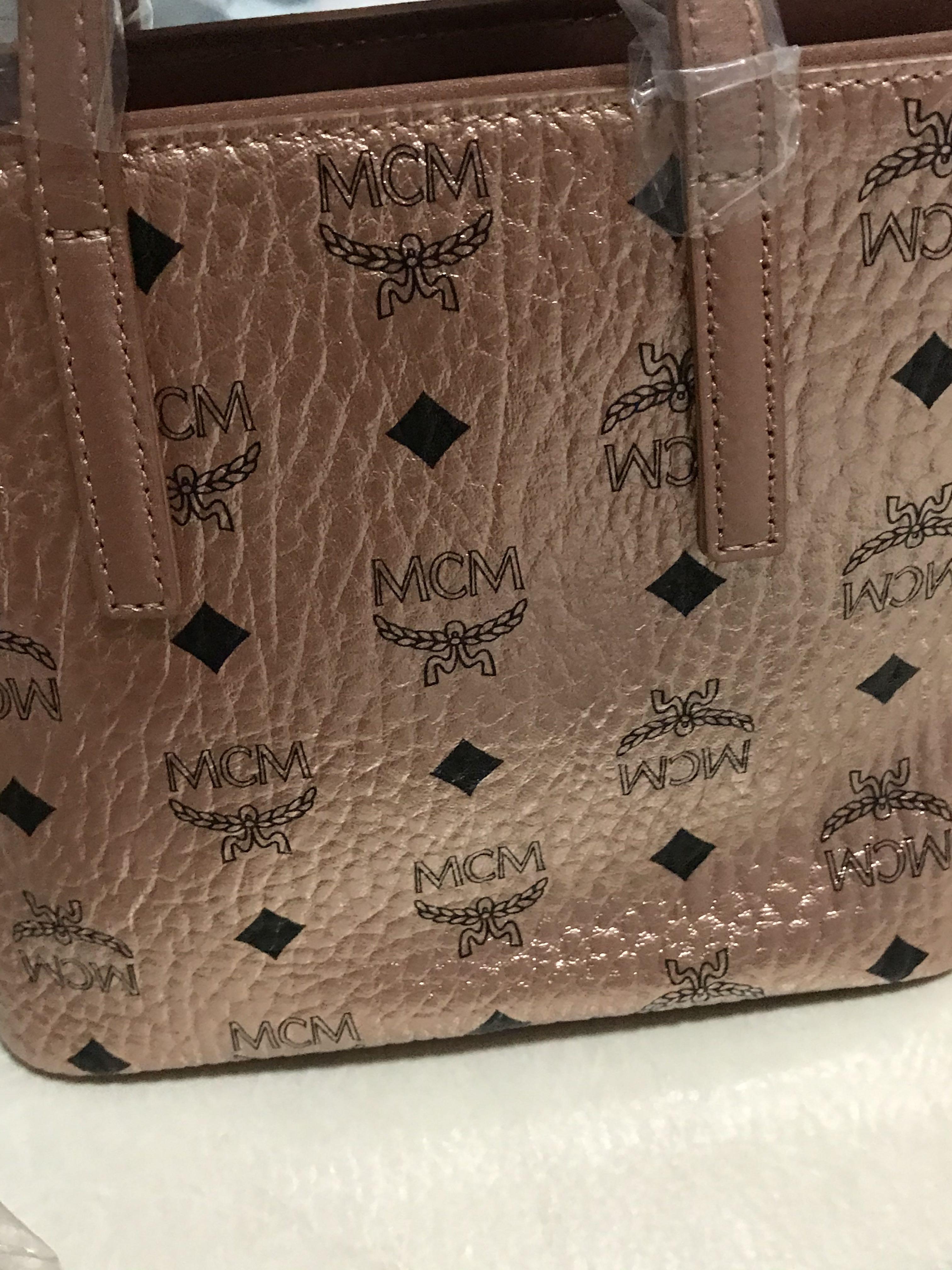 Mcm rose shop gold tote