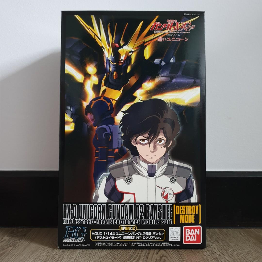 New Hguc 1 144 Unicorn Gundam 02 Banshee Destroy Mode Nt D Clear Ver Hobbies Toys Toys Games Bricks Figurines On Carousell